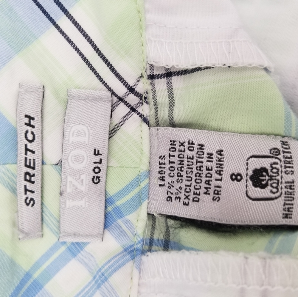 Izod Golf Stretch size 8 plaid capris - Picture 4 of 5